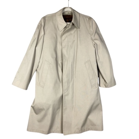 London Fog trench coat mid length removable lining 38 short tan traditional - Picture 1 of 15